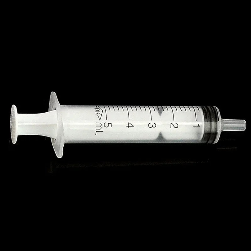10pcs Disposable 5ml Plastic Syringes – No Needle, Ideal for Lab Use, Nutrient Measuring, and Small Pet Feeding