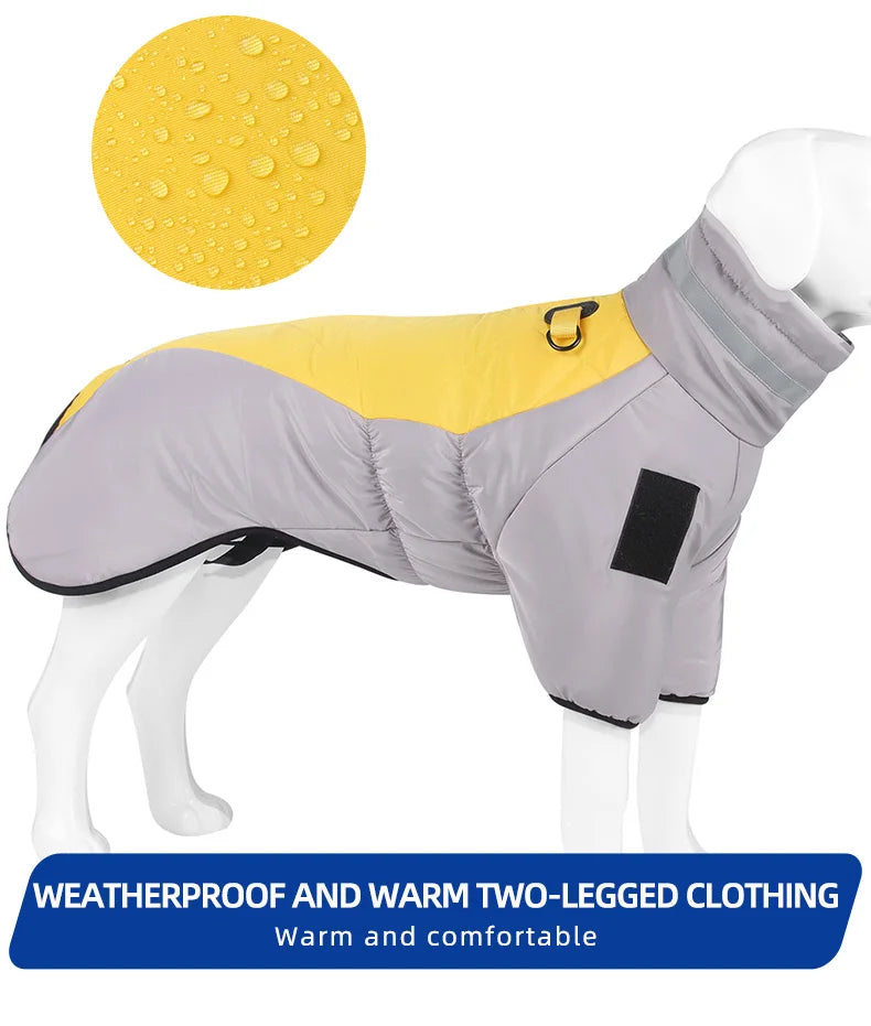 Chaqueta de invierno para perros grandes: cálida, impermeable y resistente al viento para proteger a tu mascota