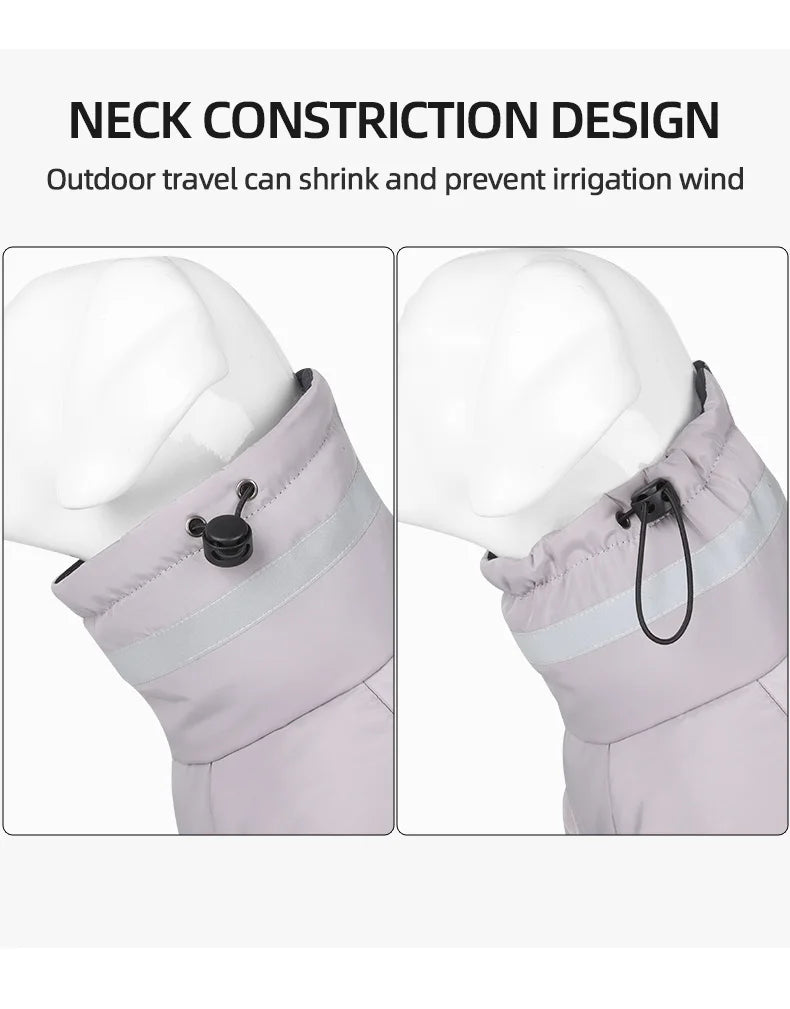 Chaqueta de invierno para perros grandes: cálida, impermeable y resistente al viento para proteger a tu mascota
