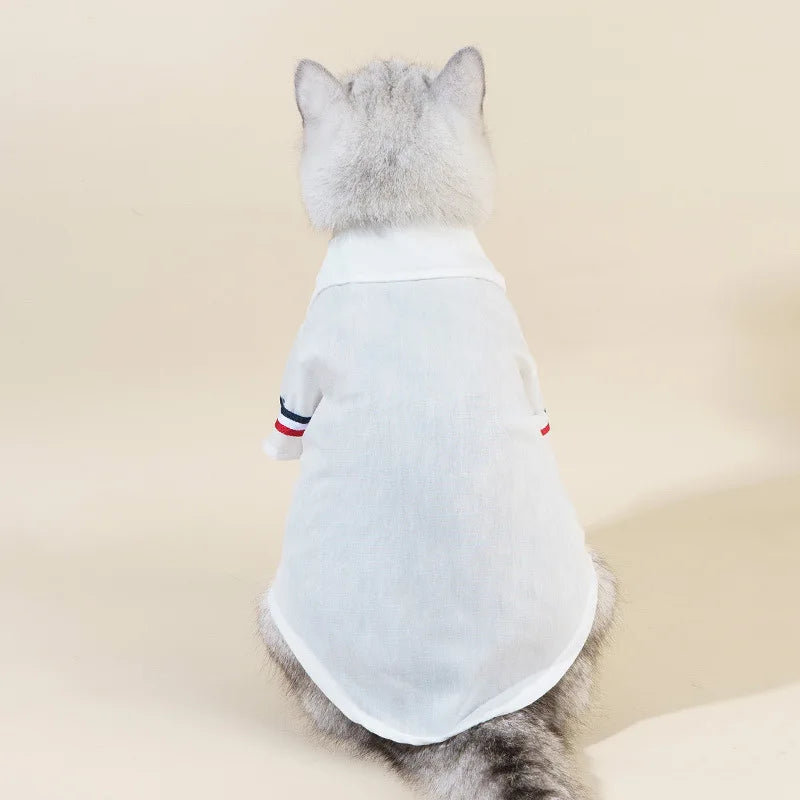 Bow Tie Pet Shirt – Stylish Summer Suit for Small & Medium Dogs and Cats (XS-XL)