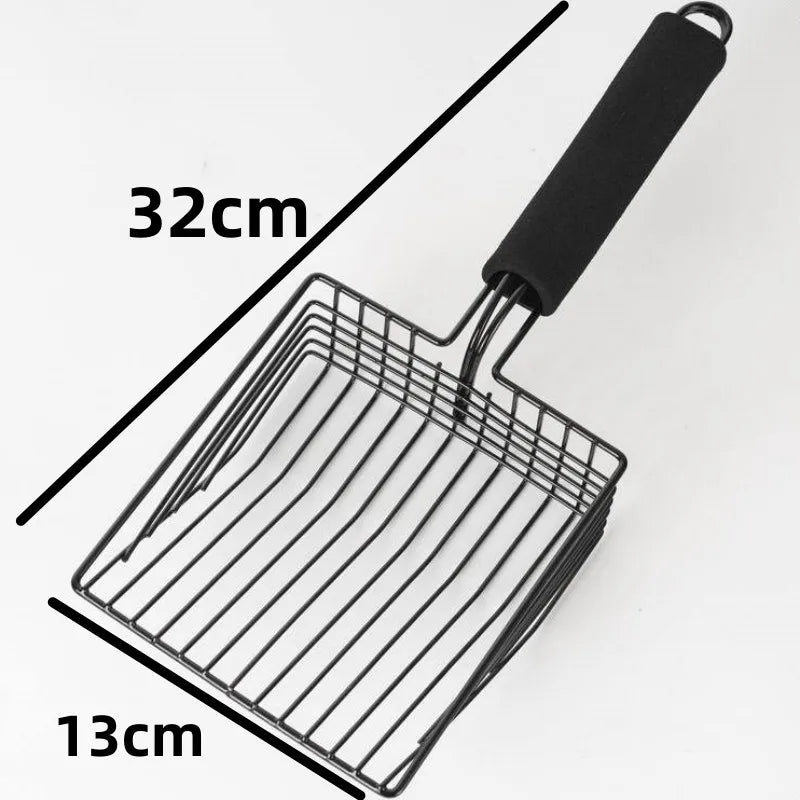 Stainless Steel Cat Litter Scoop – Durable Shovel with Comfortable Handle for Easy Cleaning