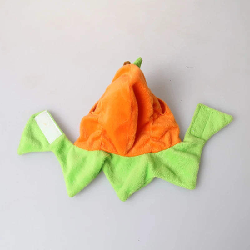 Halloween Pumpkin Hat for Cats & Small Dogs – Adjustable Festive Costume