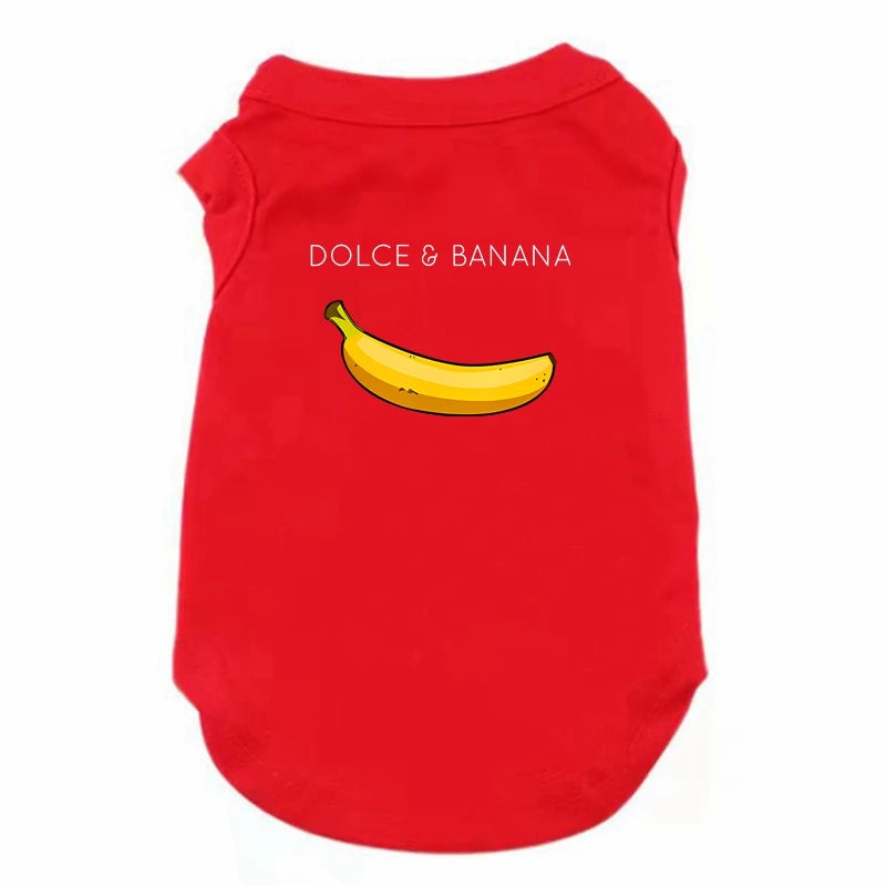 DOLC&BANANA Pet T-Shirt – Lightweight Summer Vest for Small Dogs & Cats
