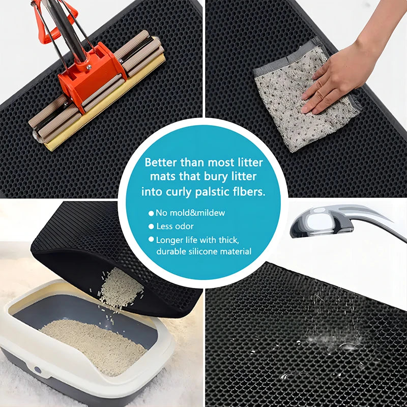 EVA Double Layer Cat Litter Pad - Waterproof, Non-Slip, and Easy to Clean