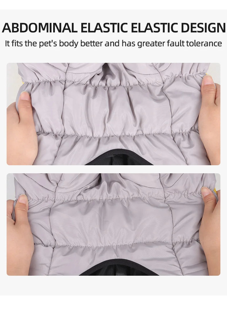 Chaqueta de invierno para perros grandes: cálida, impermeable y resistente al viento para proteger a tu mascota