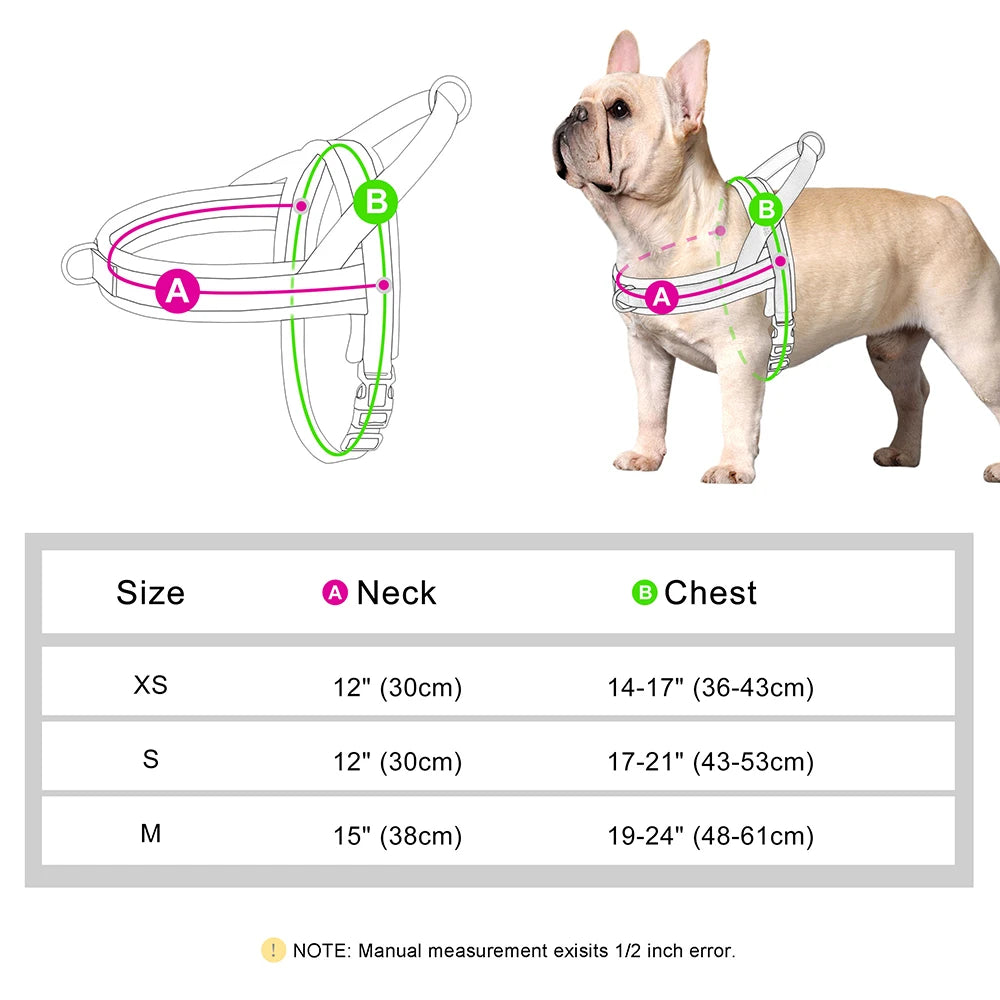 Soft No-Pull Dog Harness – Adjustable, Padded Vest for Small and Medium Dogs