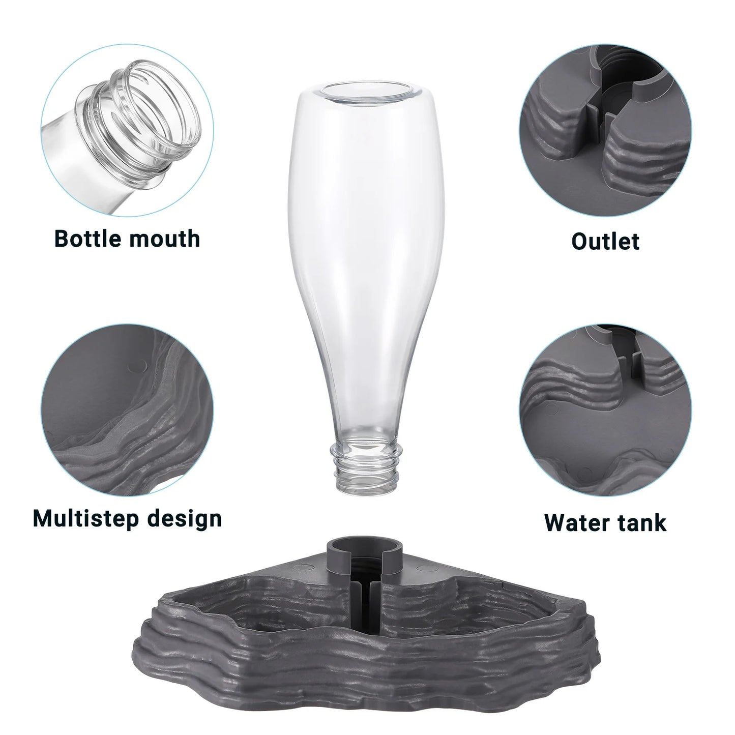 Automatic Reptile Water Feeder – Drinking Fountain & Dish for Geckos, Lizards, and Small Reptiles