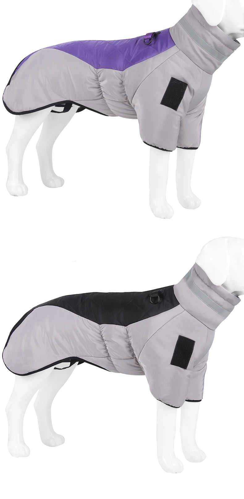 Chaqueta de invierno para perros grandes: cálida, impermeable y resistente al viento para proteger a tu mascota