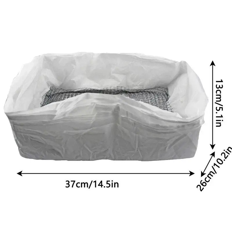 10pcs Reusable Cat Litter Box Liners – Durable Sifting Feces Filter Bags with Drawstring Design