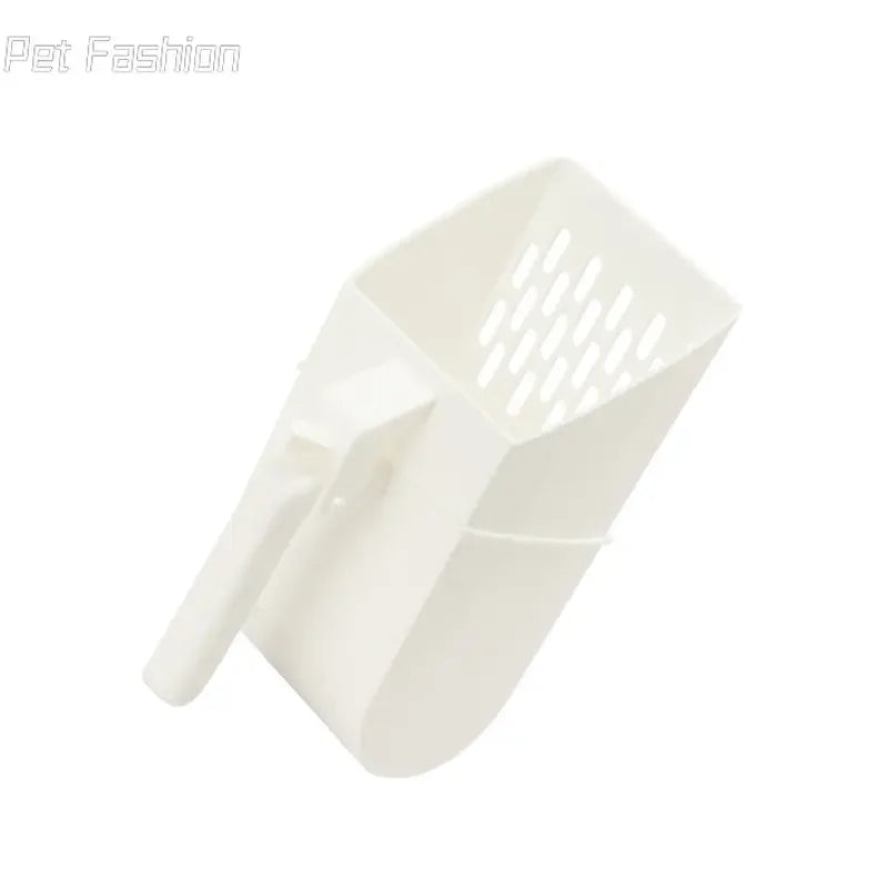 Self-Cleaning Cat Litter Scoop – High-Capacity Shovel with Hollow Grid & Garbage Bag Holder