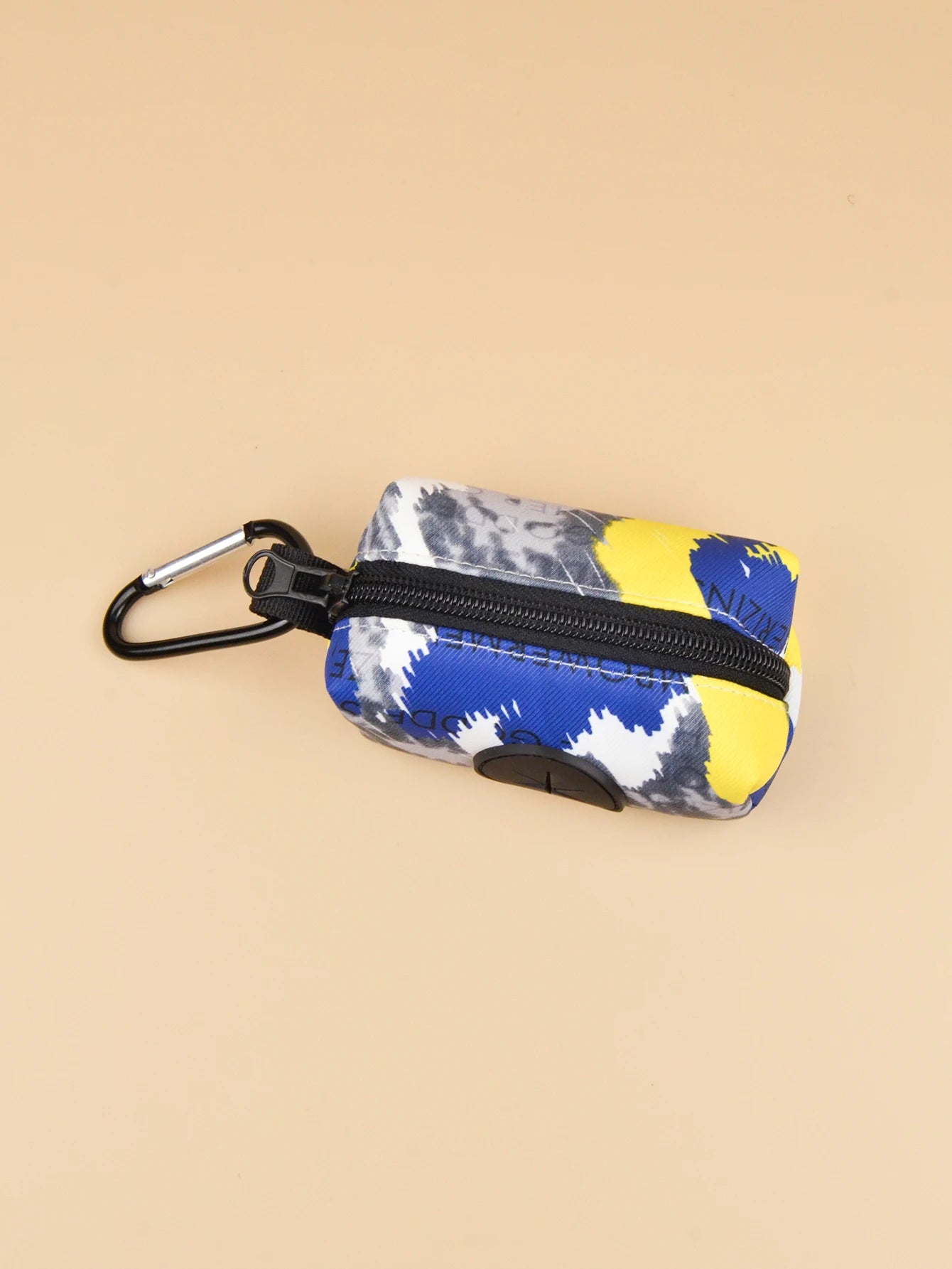 Soporte para bolsas de excrementos de mascotas con estampado de fantasía abstracta: dispensador elegante y práctico para paseos