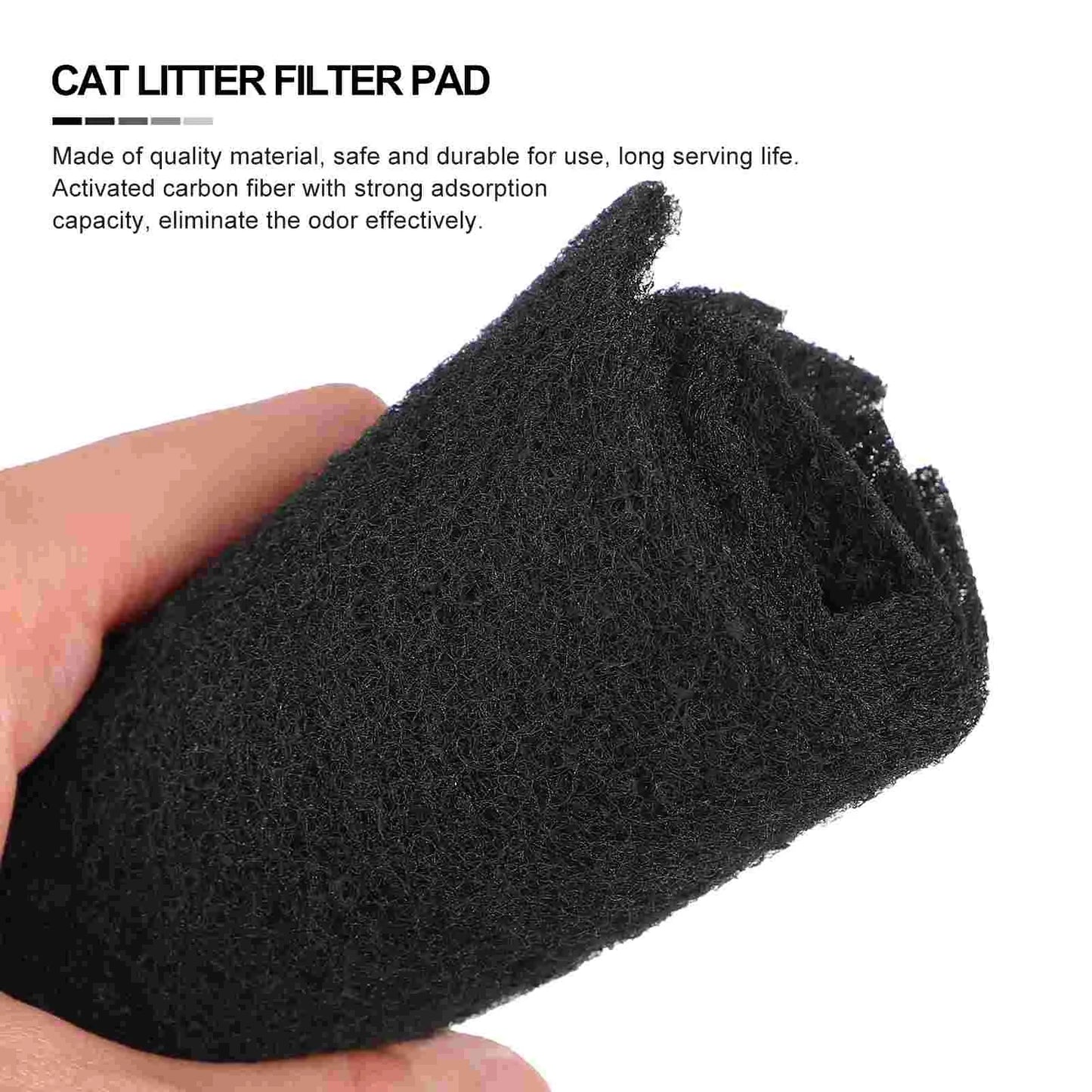 24pcs Activated Carbon Cat Litter Filter Pads – Odor Eliminator for Fresh and Clean Air
